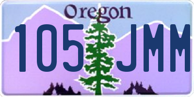 OR license plate 105JMM
