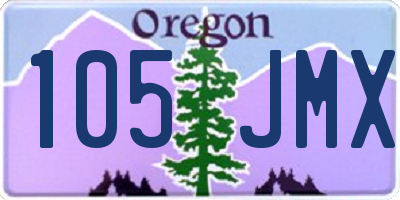 OR license plate 105JMX