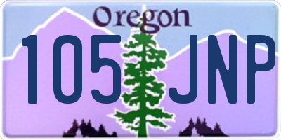 OR license plate 105JNP