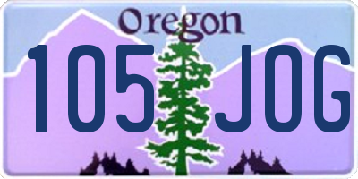 OR license plate 105JOG