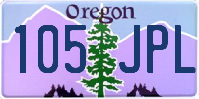 OR license plate 105JPL