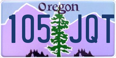 OR license plate 105JQT