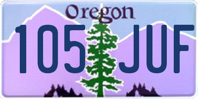 OR license plate 105JUF