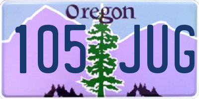 OR license plate 105JUG