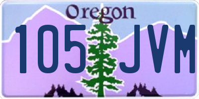 OR license plate 105JVM