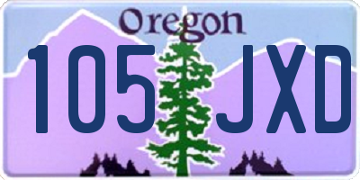 OR license plate 105JXD