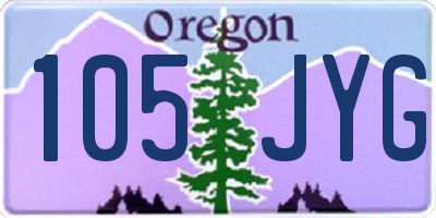 OR license plate 105JYG