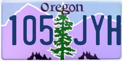 OR license plate 105JYH