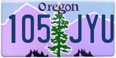 OR license plate 105JYU