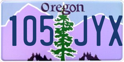 OR license plate 105JYX