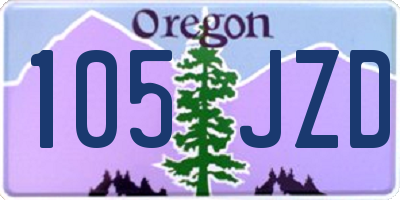OR license plate 105JZD