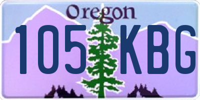 OR license plate 105KBG