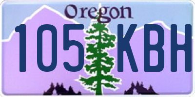 OR license plate 105KBH