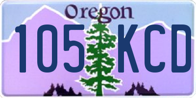 OR license plate 105KCD