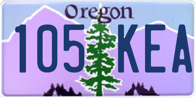 OR license plate 105KEA