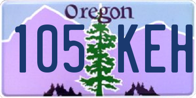 OR license plate 105KEH