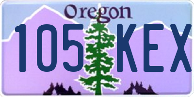 OR license plate 105KEX