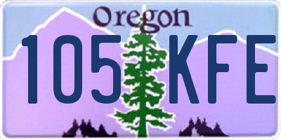 OR license plate 105KFE