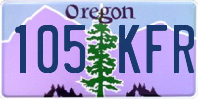 OR license plate 105KFR