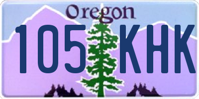 OR license plate 105KHK