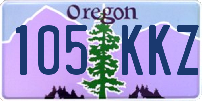 OR license plate 105KKZ
