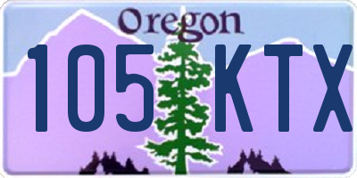 OR license plate 105KTX