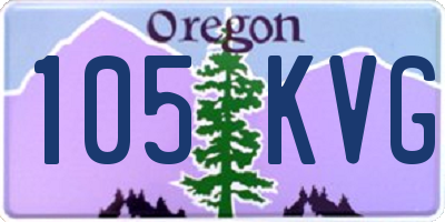 OR license plate 105KVG