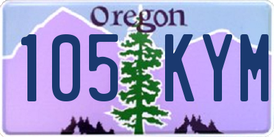 OR license plate 105KYM