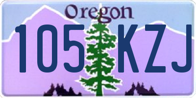 OR license plate 105KZJ