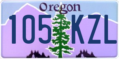 OR license plate 105KZL