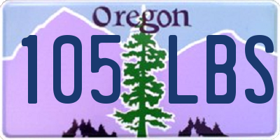 OR license plate 105LBS