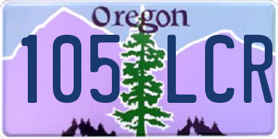 OR license plate 105LCR