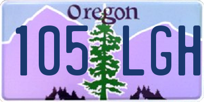OR license plate 105LGH