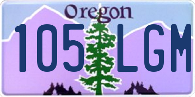 OR license plate 105LGM