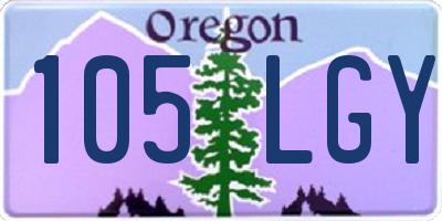 OR license plate 105LGY