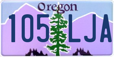 OR license plate 105LJA