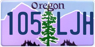 OR license plate 105LJH