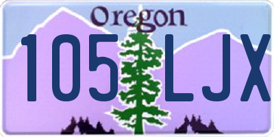 OR license plate 105LJX