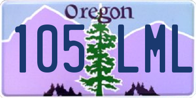 OR license plate 105LML