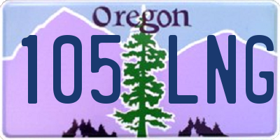OR license plate 105LNG