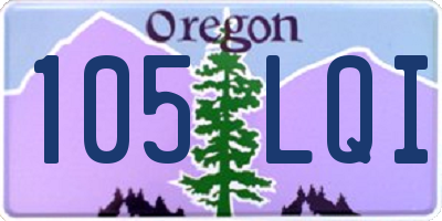 OR license plate 105LQI