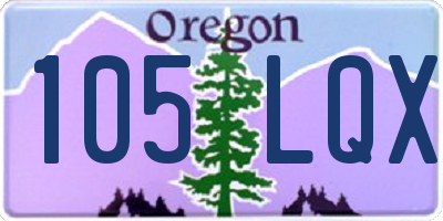 OR license plate 105LQX