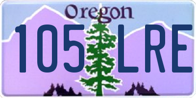 OR license plate 105LRE