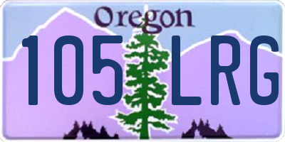 OR license plate 105LRG