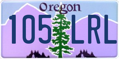 OR license plate 105LRL