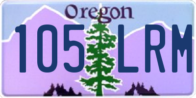 OR license plate 105LRM