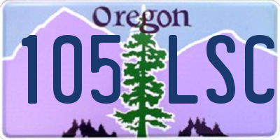 OR license plate 105LSC