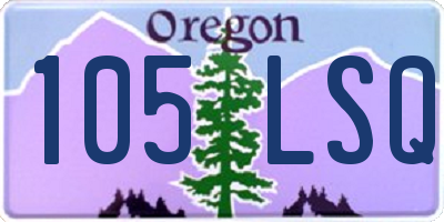 OR license plate 105LSQ