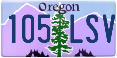 OR license plate 105LSV