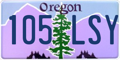 OR license plate 105LSY
